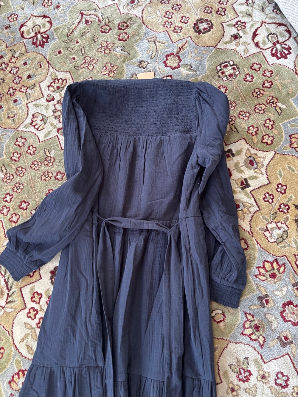 Boden Navy cotton maxi dress from Boden - Picture 7 of 14